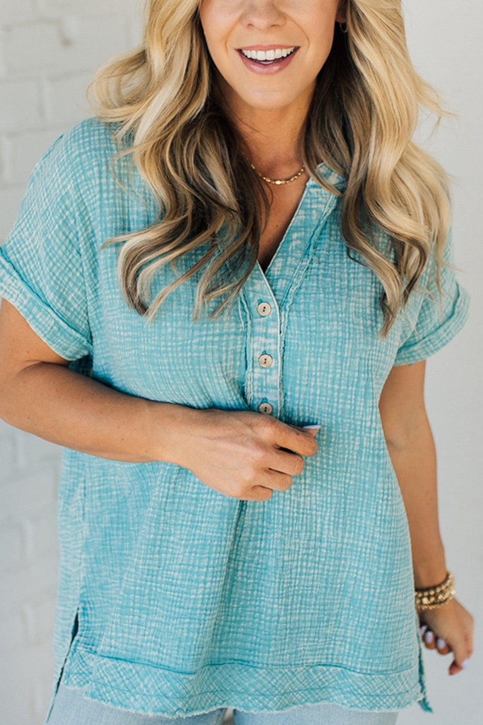 Carter Washed Gauze Henley