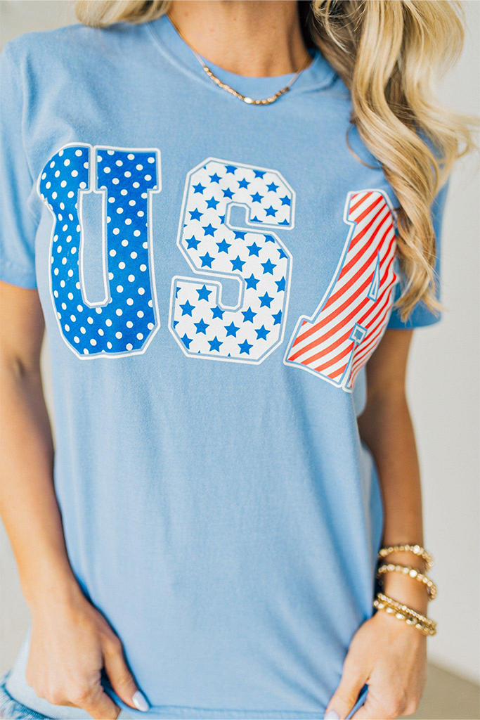 Denim Wash USA Tee