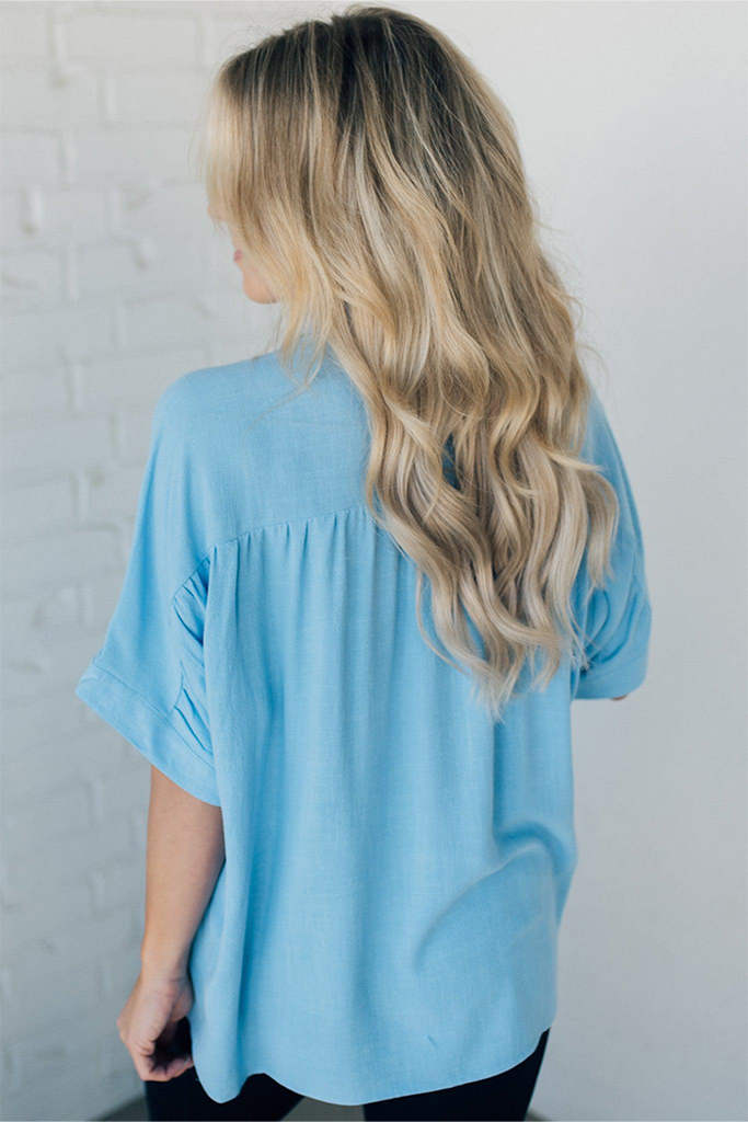 Oversized Linen Button Up Top