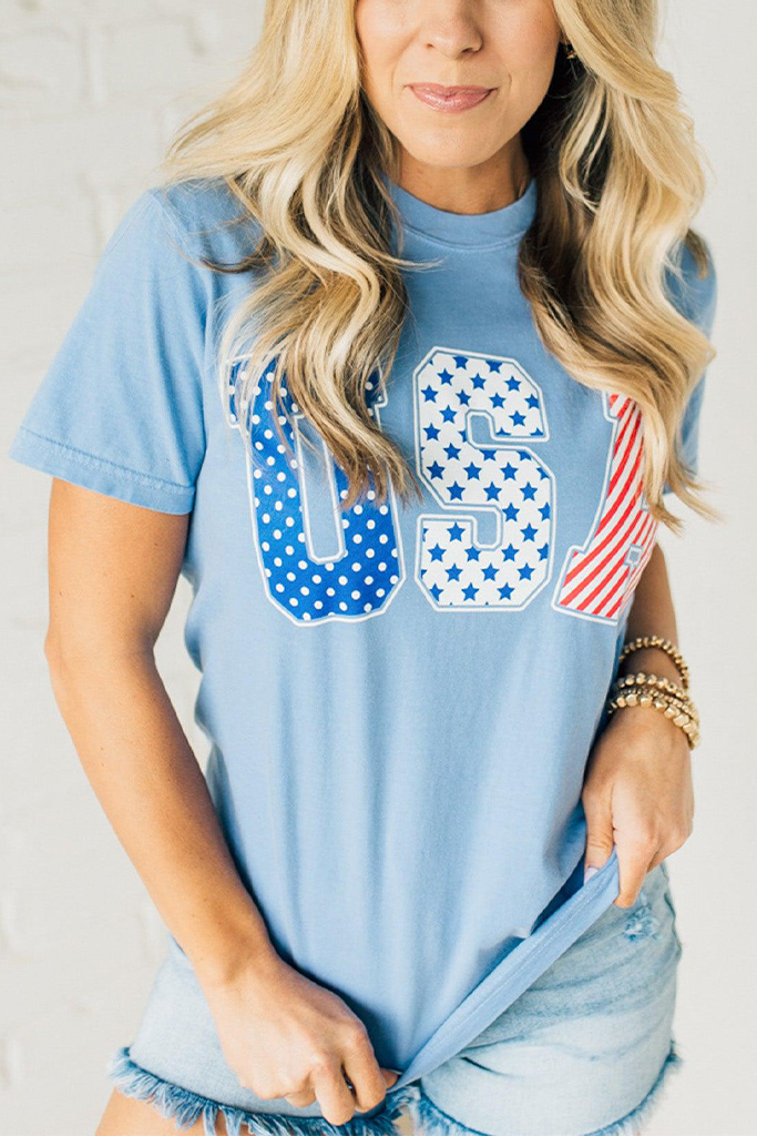 Denim Wash USA Tee