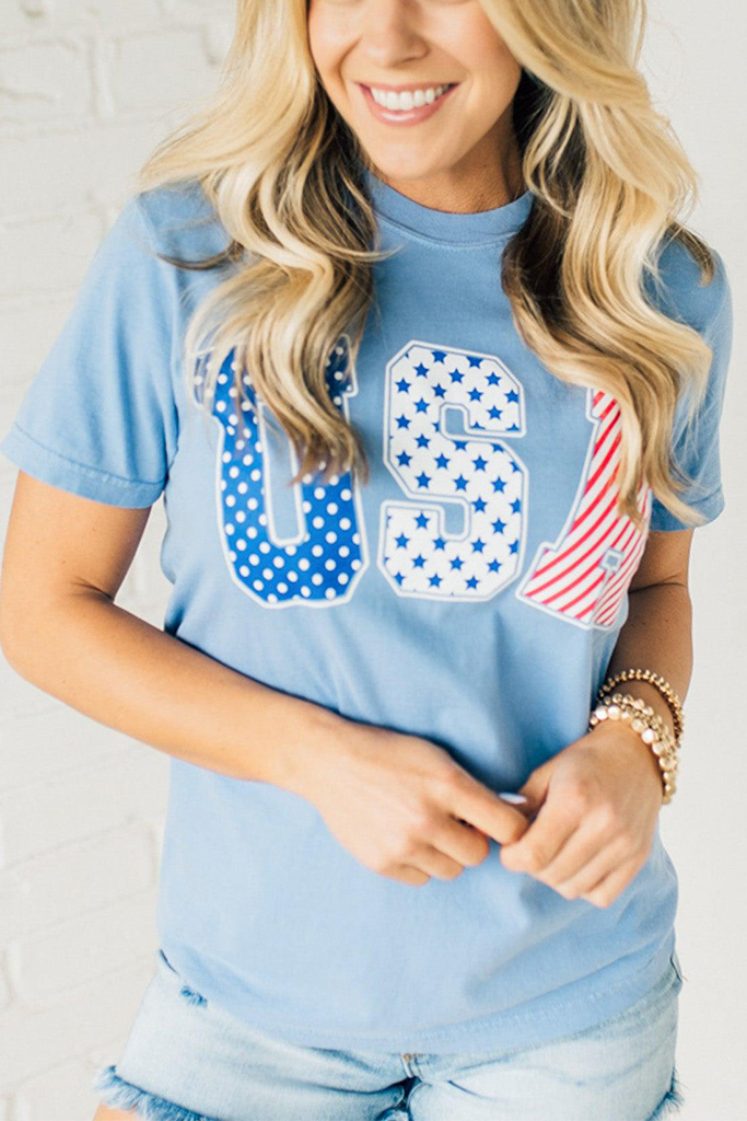 Denim Wash USA Tee
