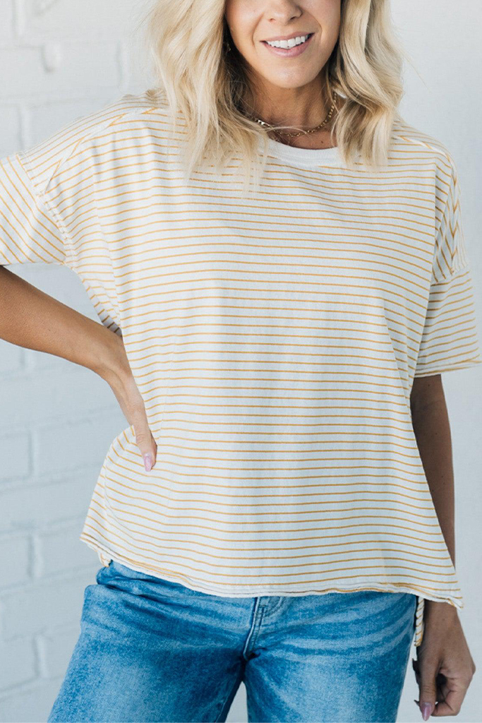 Hazel Striped Boxy Tee
