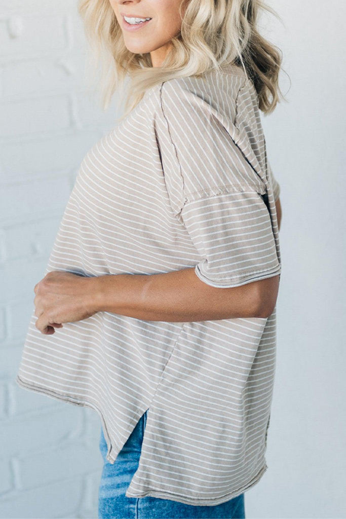 Hazel Striped Boxy Tee