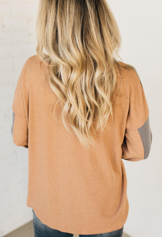 Women's Colorblock Thermal Knit Henley