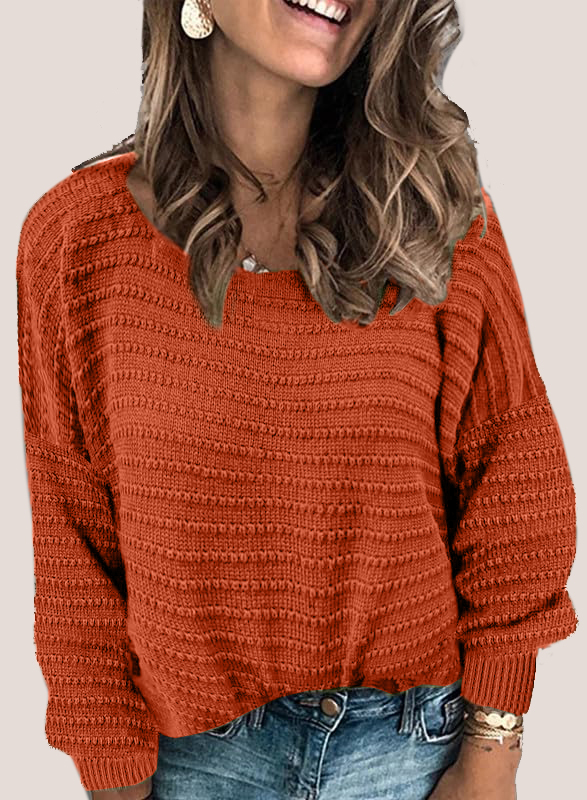 Textured Ribbed Knit Pullover  (Final Days: Big Savings!!!)