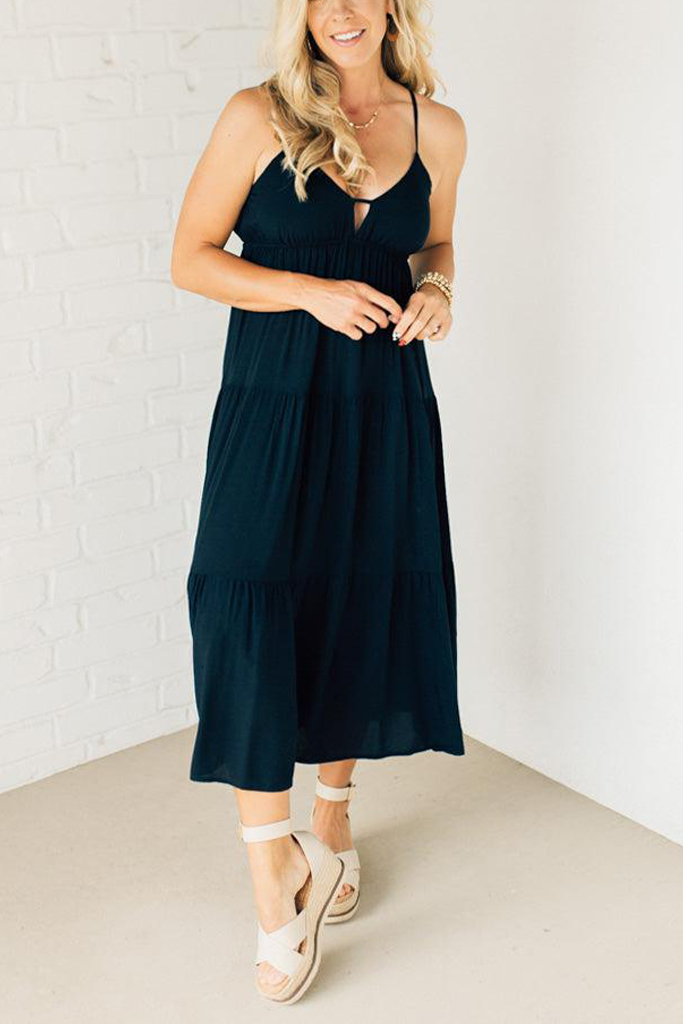 Sailor Keyhole Midi Dress