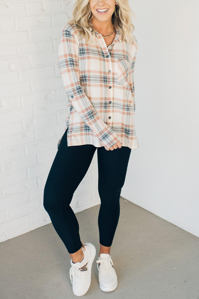 Leigh Stretch Plaid Top