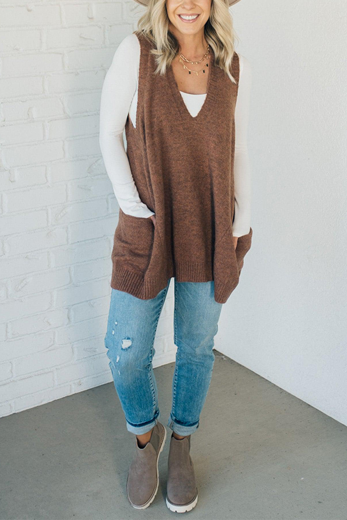 Cozy Pocket Sweater Vest