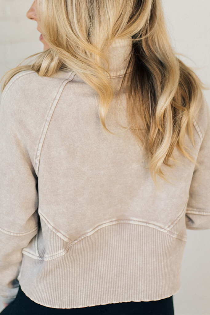 Rory Ribbed Half Zip Pullover