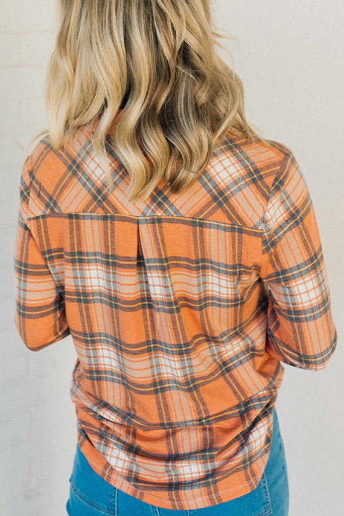Leigh Stretch Plaid Top