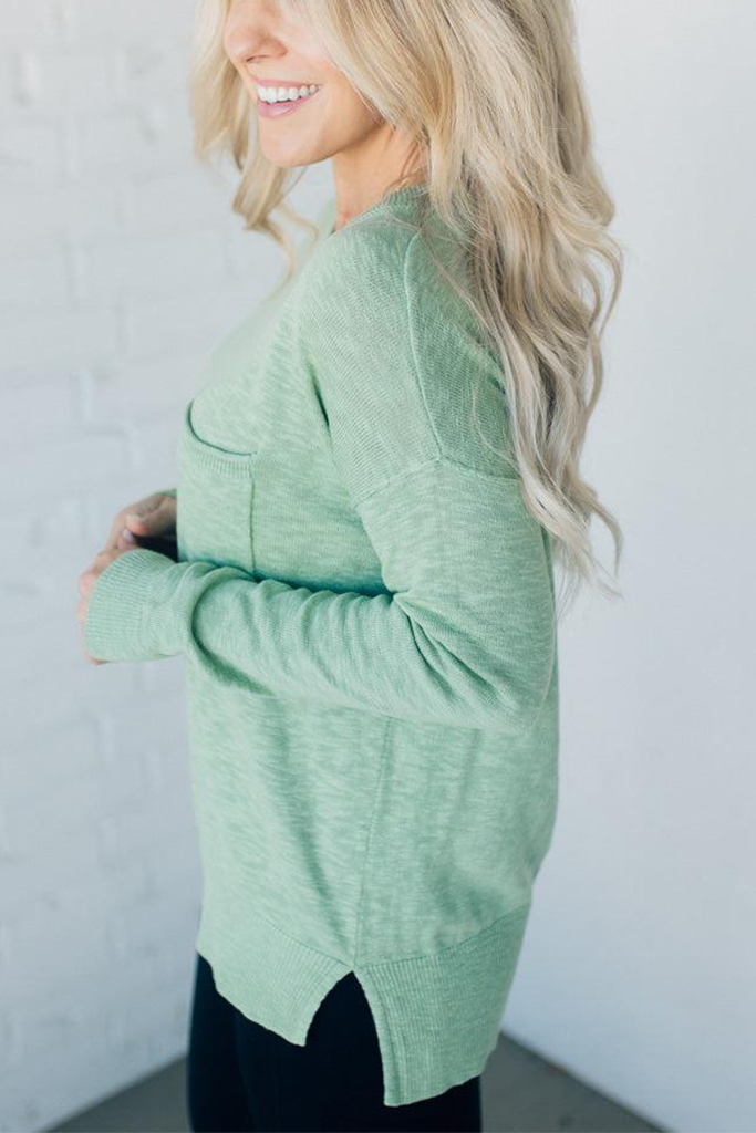 Frankie Crewneck Pocket Sweater