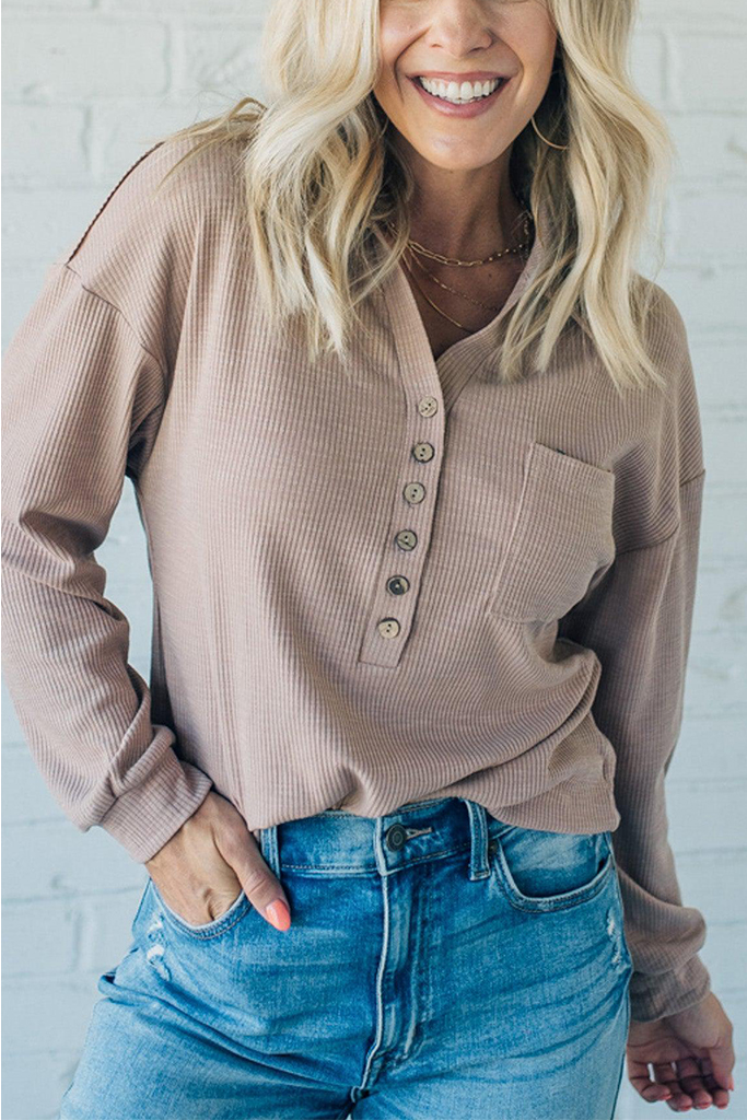 Cozy Polo Pocket Top
