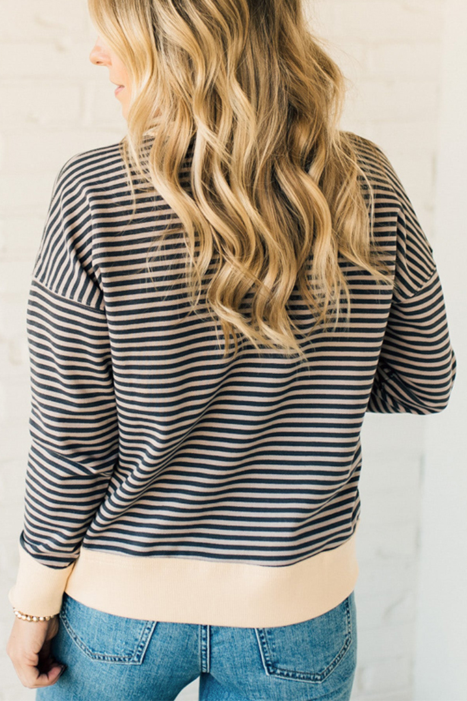 🔥Women's  Striped Oversized Sweatshirt (Buy 2 Free Shipping)