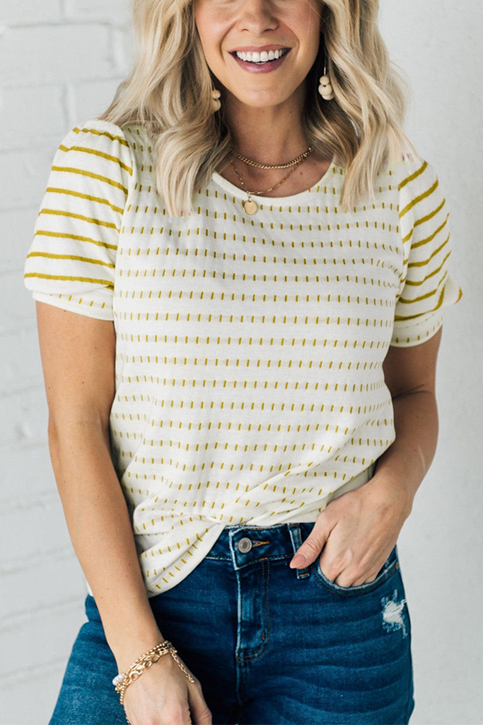 Morse Stripe Sweater Tee