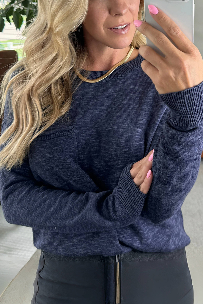 Frankie Crewneck Pocket Sweater