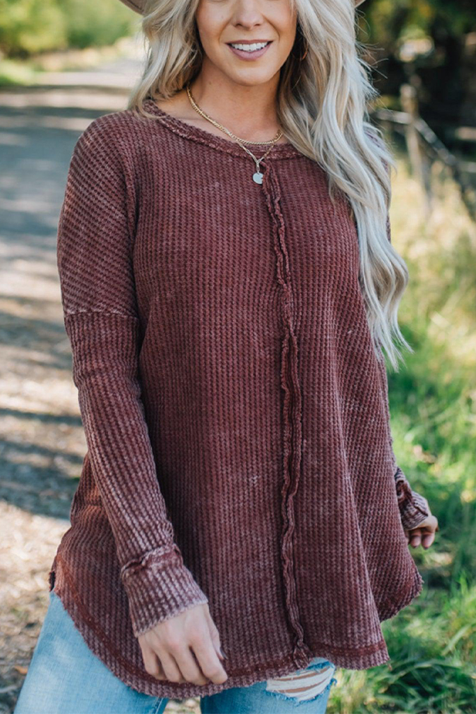 Mineral Wash Waffle Tunic
