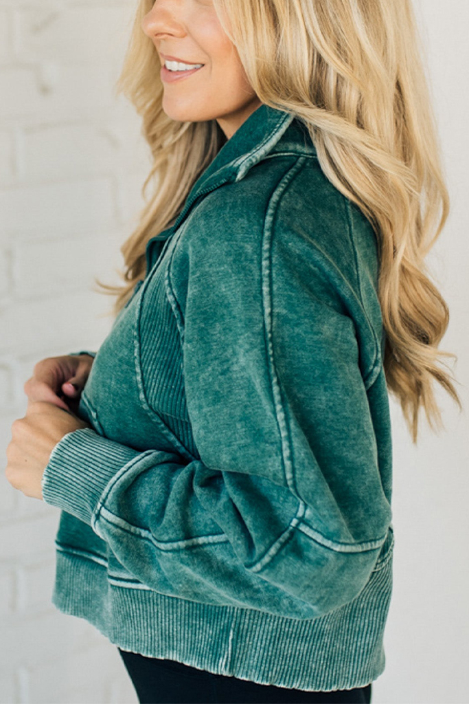 Rory Ribbed Half Zip Pullover