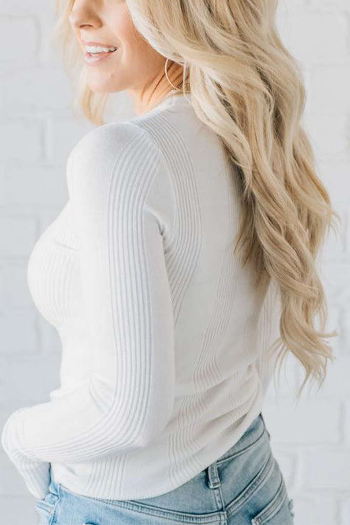 Katie Ribbed Slim Sweater