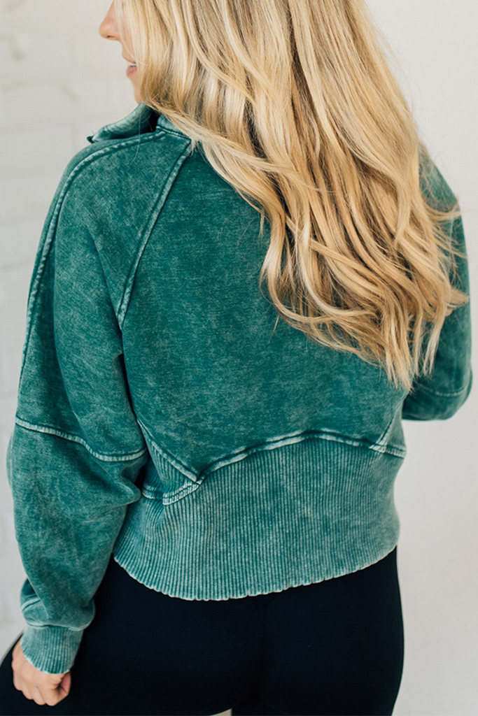 Rory Ribbed Half Zip Pullover