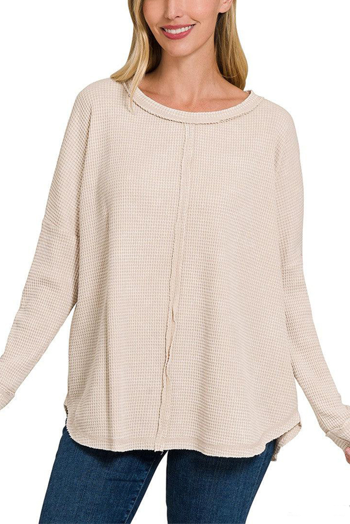 Mineral Wash Waffle Tunic
