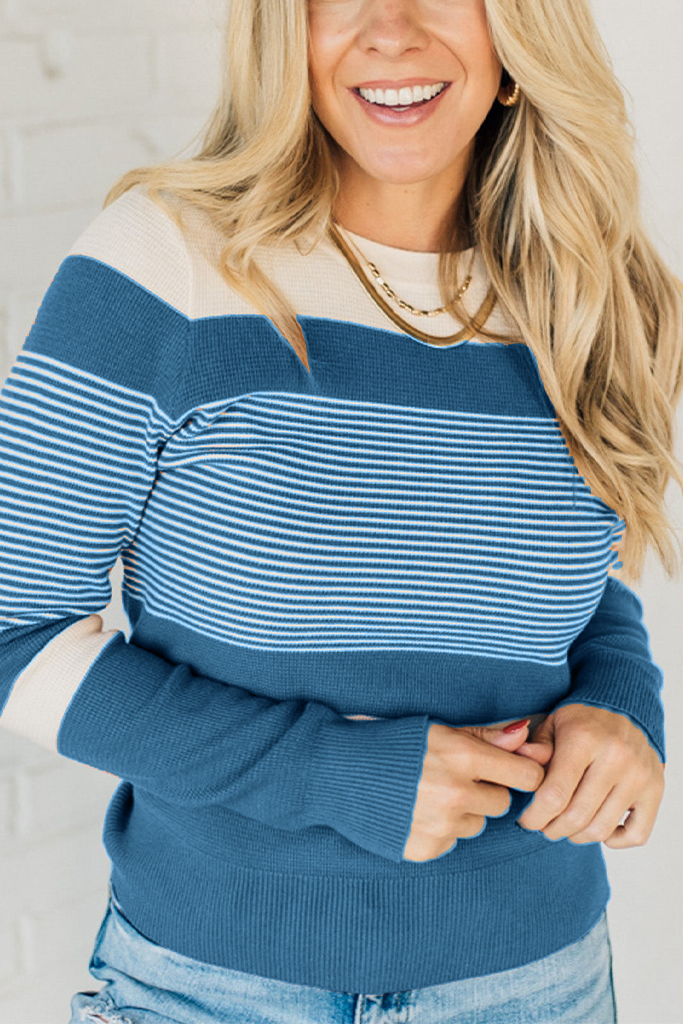 Molly Mixed Stripe Textured Tee