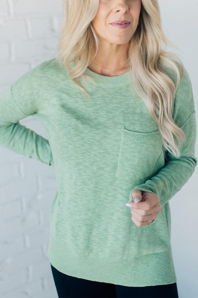 Frankie Crewneck Pocket Sweater