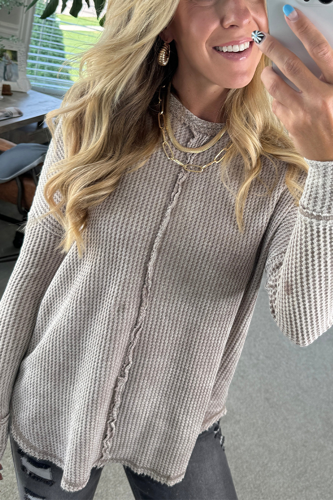 Mineral Wash Waffle Tunic