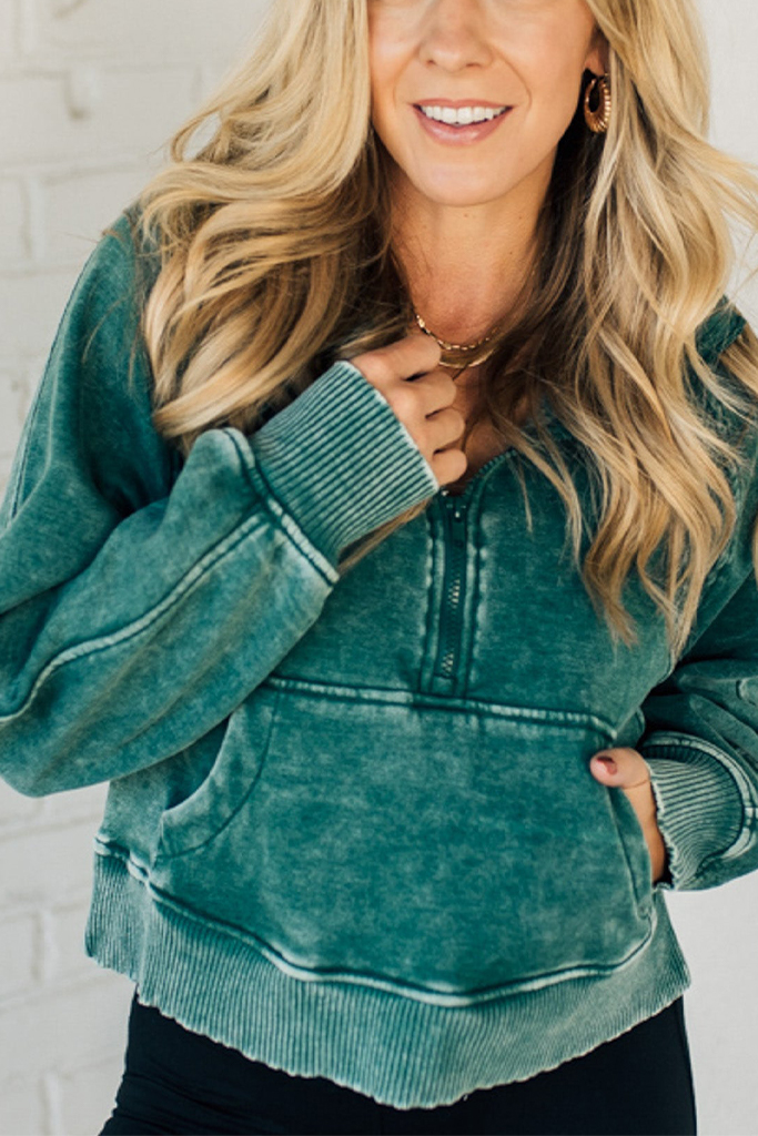 Rory Ribbed Half Zip Pullover