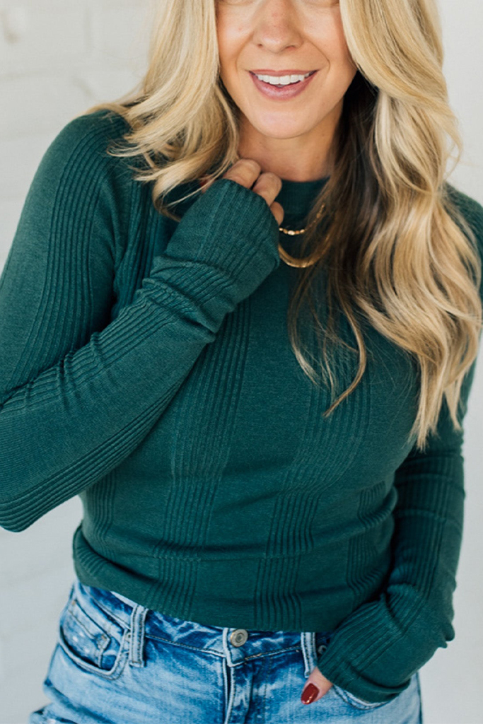 Katie Ribbed Slim Sweater