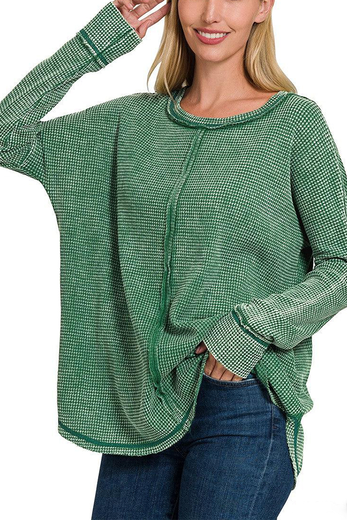 Mineral Wash Waffle Tunic