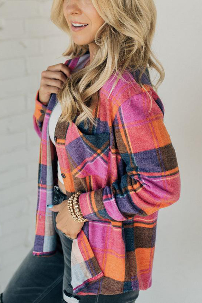 Channing Brushed Plaid Top