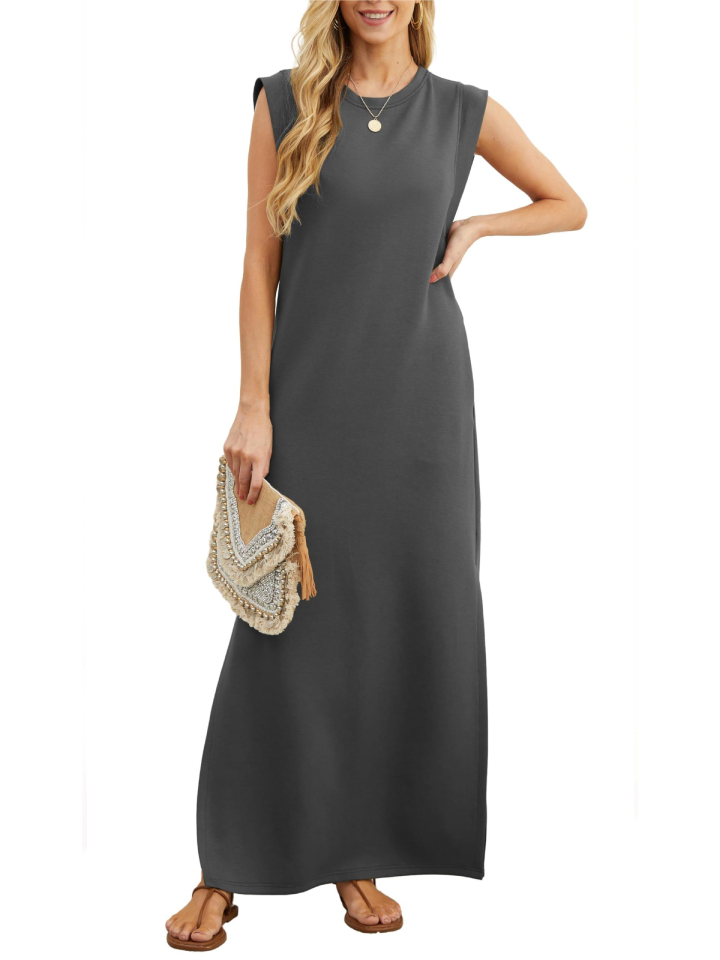 ⏰Hot Sale-Women Summer Casual Loose Split Wrinkle-Free Long Dress(Buy 2 Free Shipping)