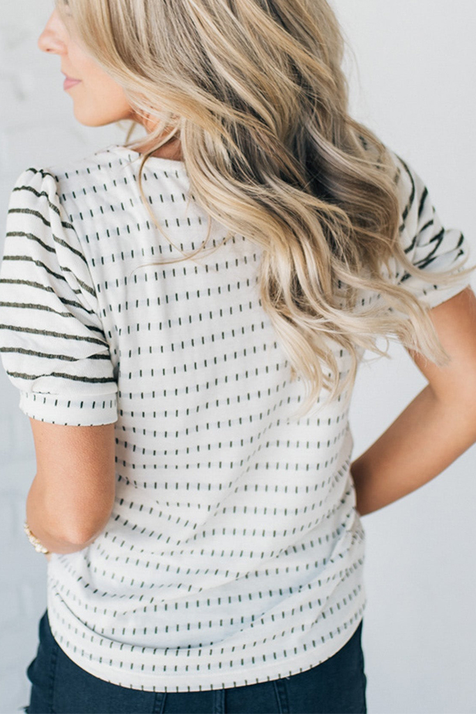 Morse Stripe Sweater Tee