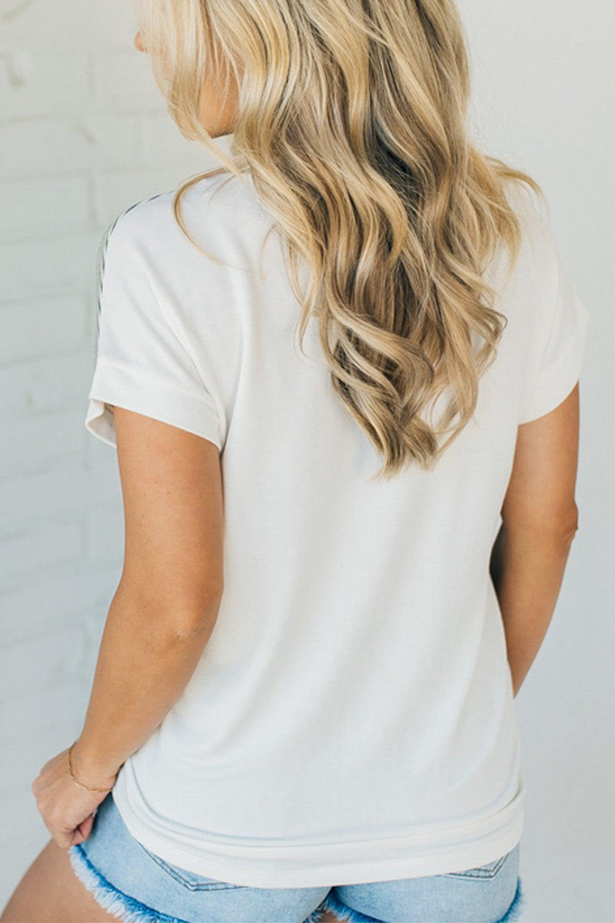 Jem Colorblock V-Neck Tee