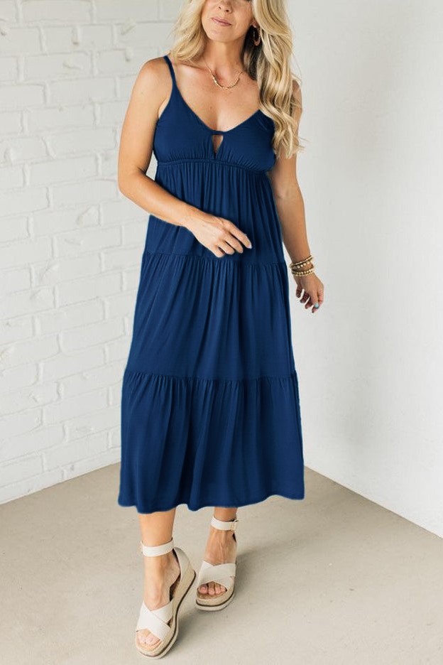 Sailor Keyhole Midi Dress