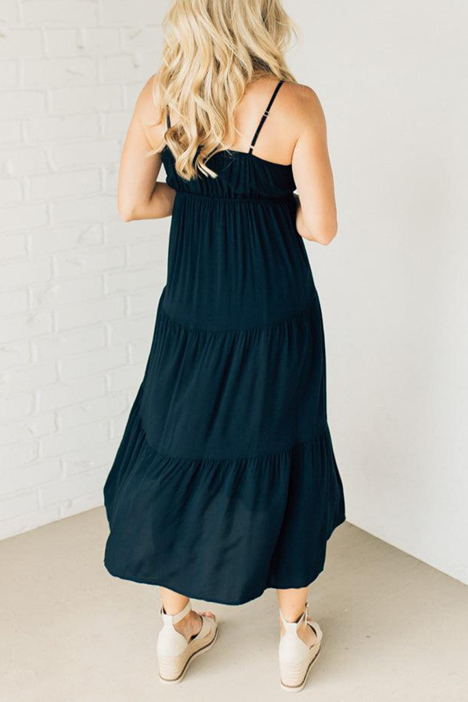 Sailor Keyhole Midi Dress