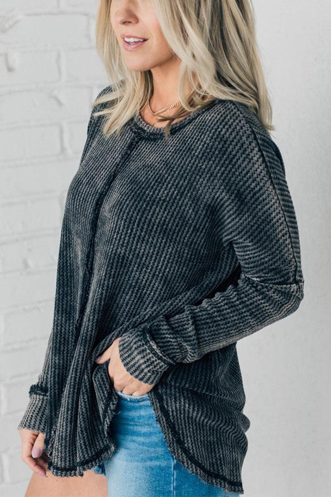 Mineral Wash Waffle Tunic