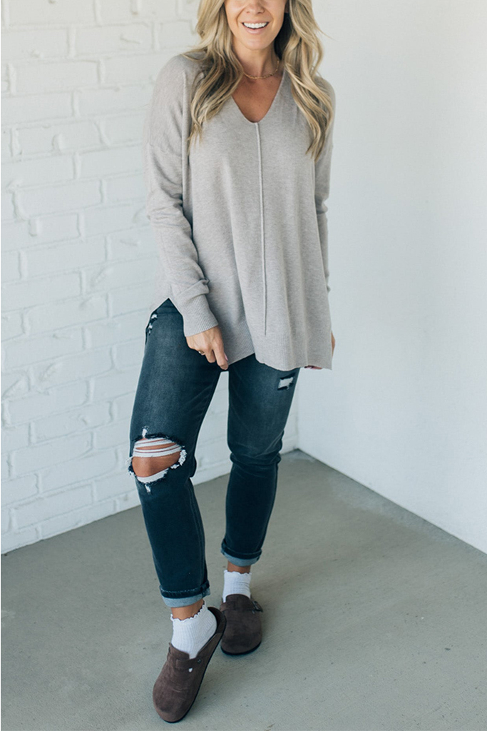 So Soft Seam Front Sweater