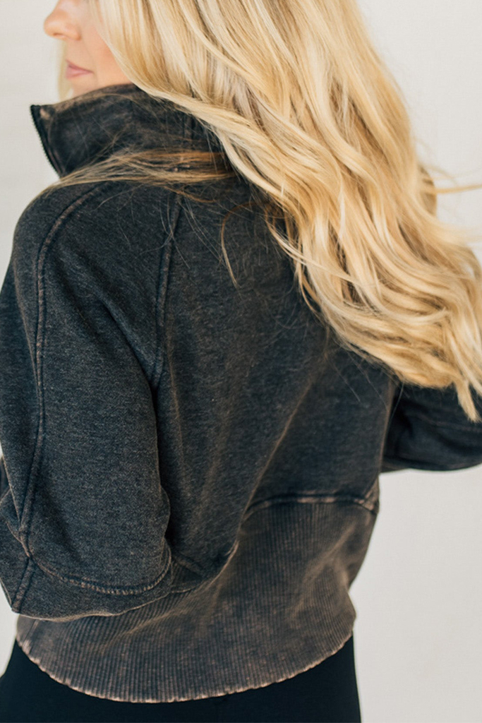 Rory Ribbed Half Zip Pullover