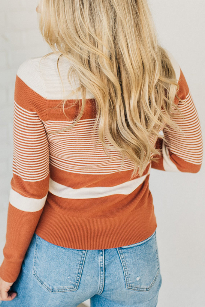 Molly Mixed Stripe Textured Tee