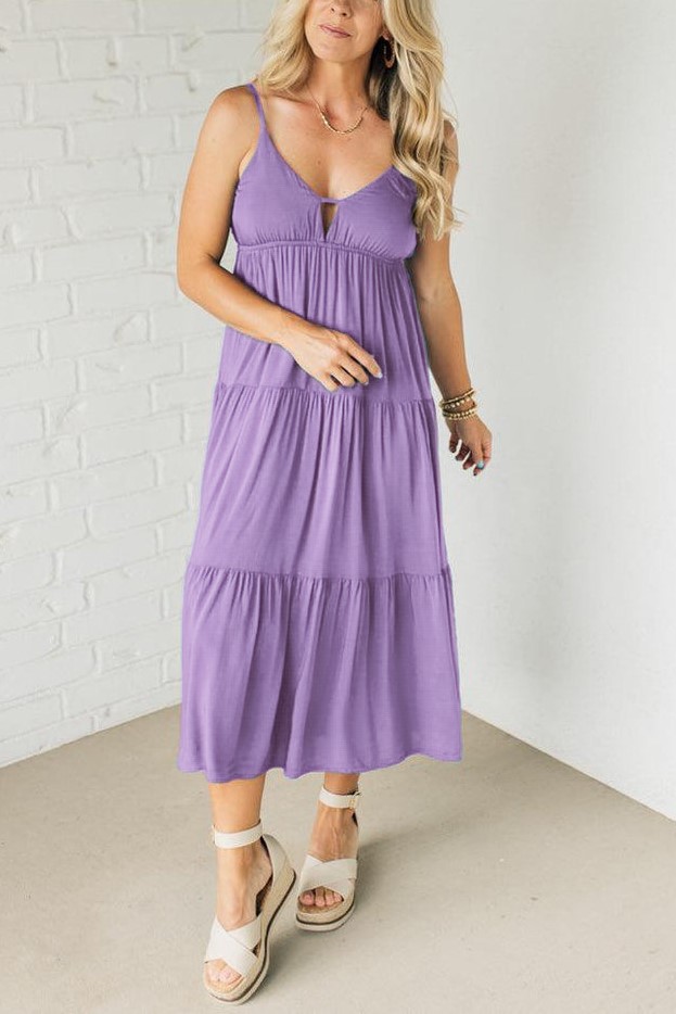 Sailor Keyhole Midi Dress