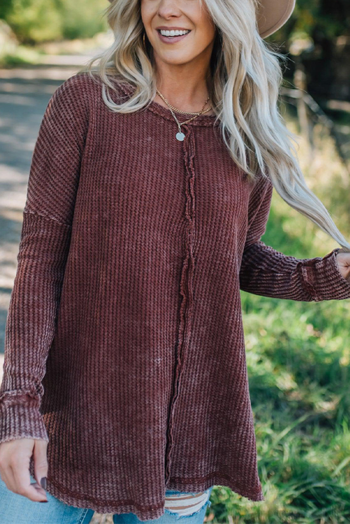 Mineral Wash Waffle Tunic