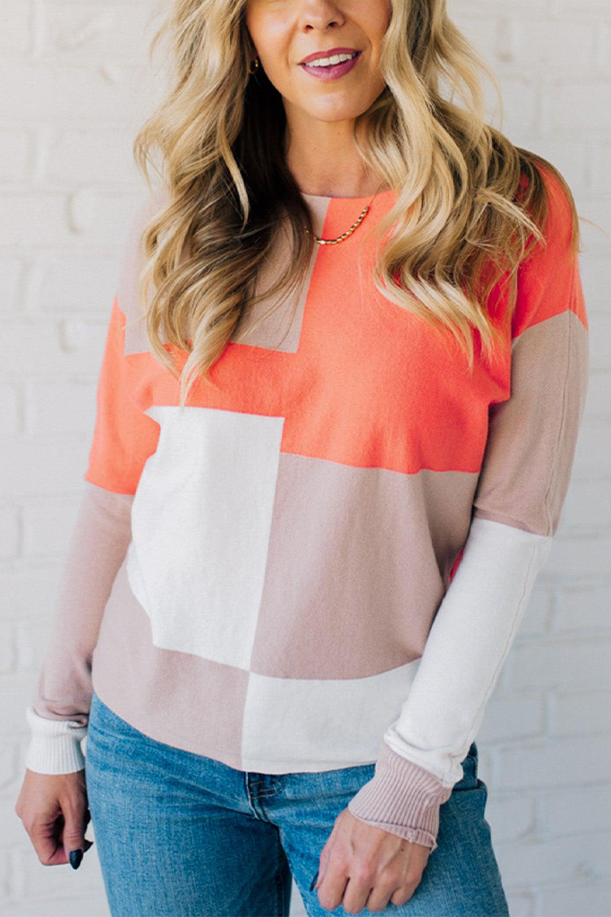 Bright Colorblock Ultra Soft Sweater
