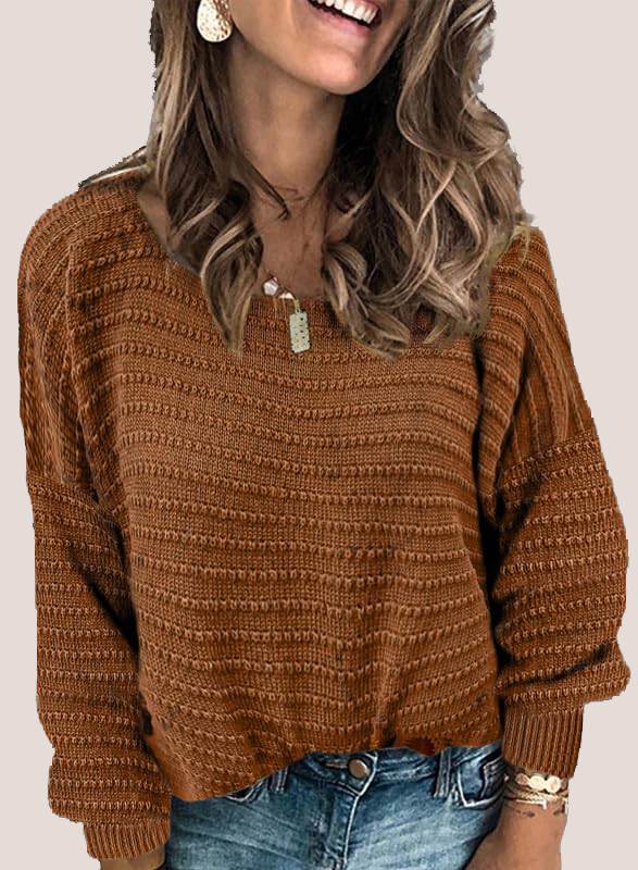 Textured Ribbed Knit Pullover  (Final Days: Big Savings!!!)