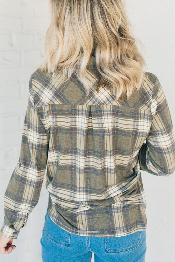 Leigh Stretch Plaid Top