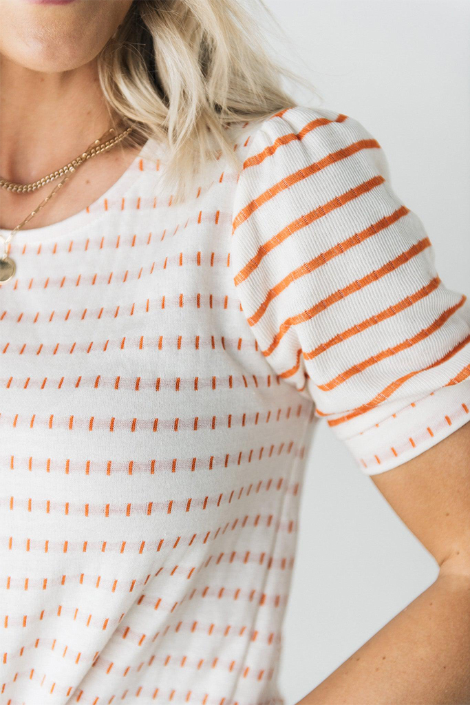 Morse Stripe Sweater Tee