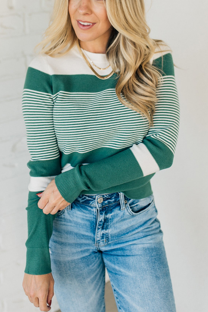Molly Mixed Stripe Textured Tee