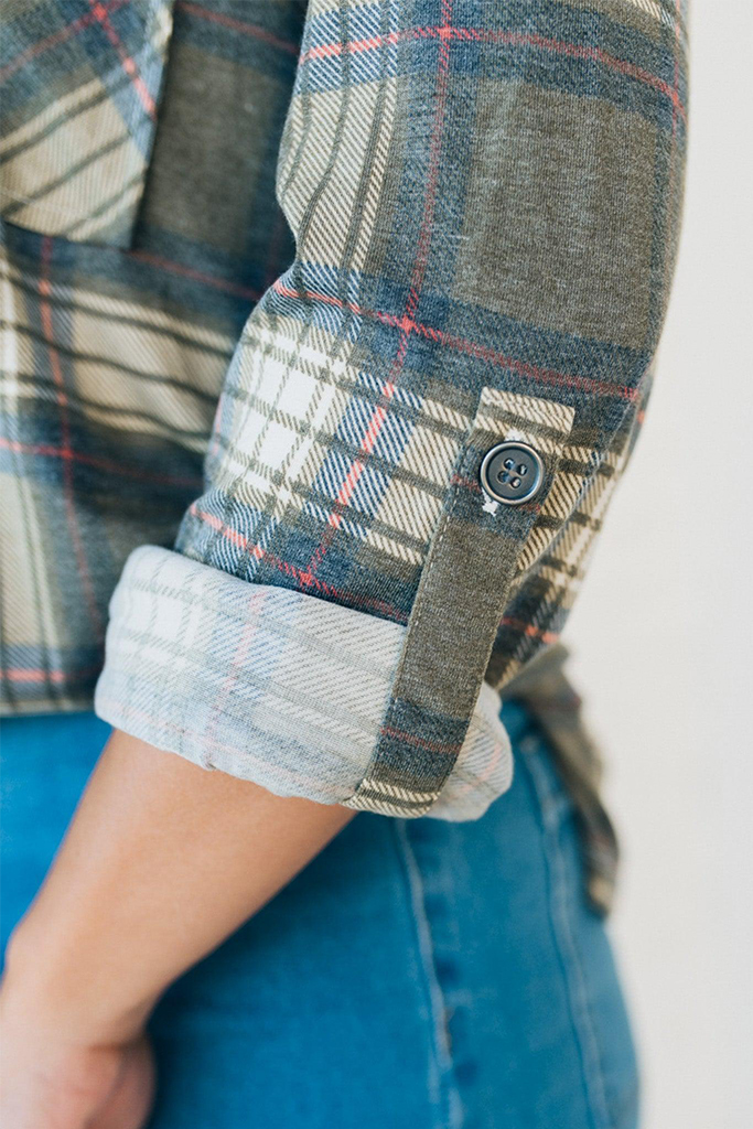 Leigh Stretch Plaid Top