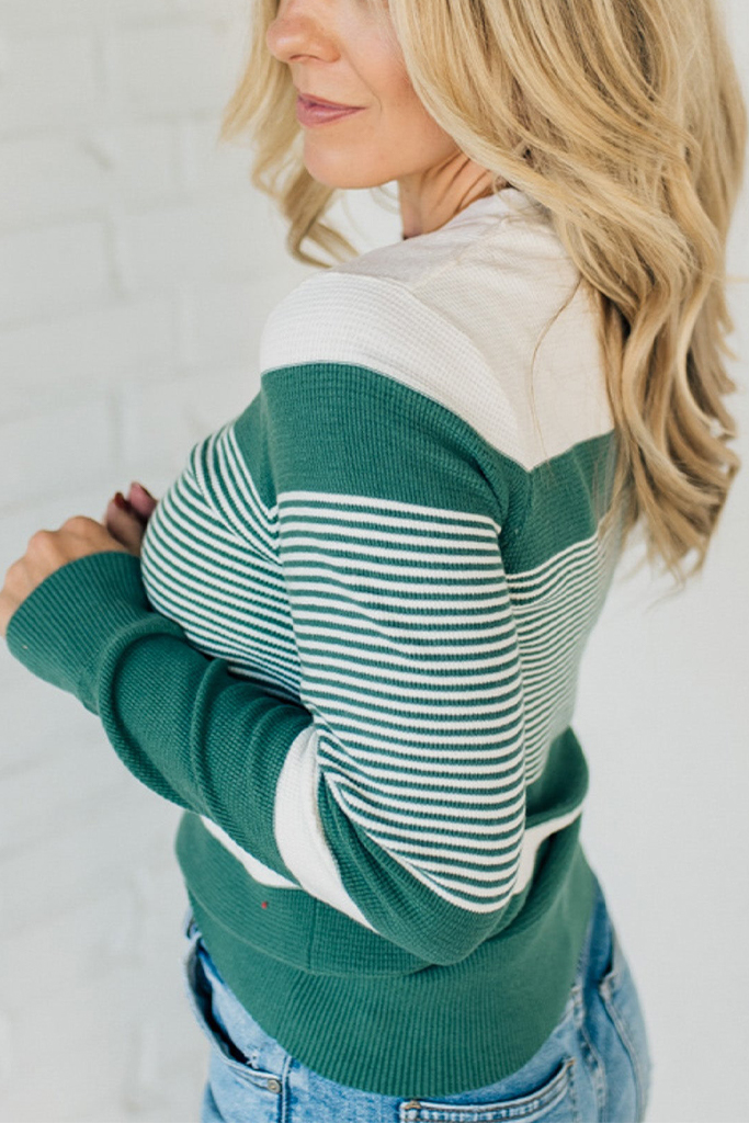 Molly Mixed Stripe Textured Tee