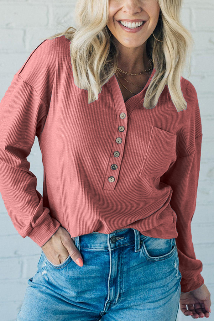 Cozy Polo Pocket Top